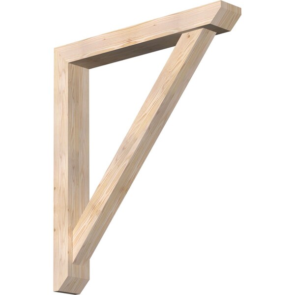 Ekena Millwork Traditional Slat Smooth Bracket w/ Offset Brace, Douglas Fir, 5 1/2"W x 38"D x 44"H BKT0604X38X44TRA06SDF - main